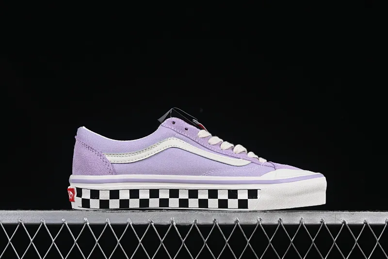 All Categories Vans Vans Series Vans Low Vans Low Vans Old Skool Reissue 136 Purple Checkerboard Baotou Retro Casual Canvas Shoes VN000MT6E3N